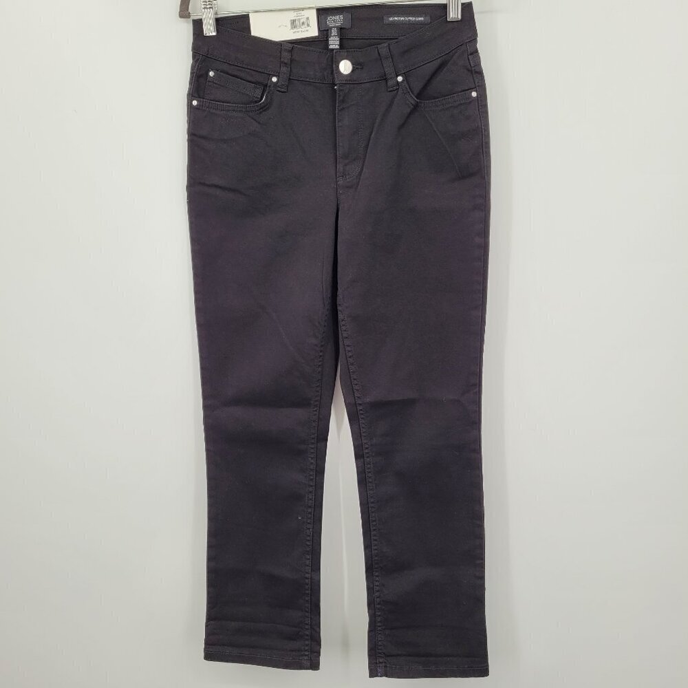 Jones New York Black Lexington Cuffed Capri